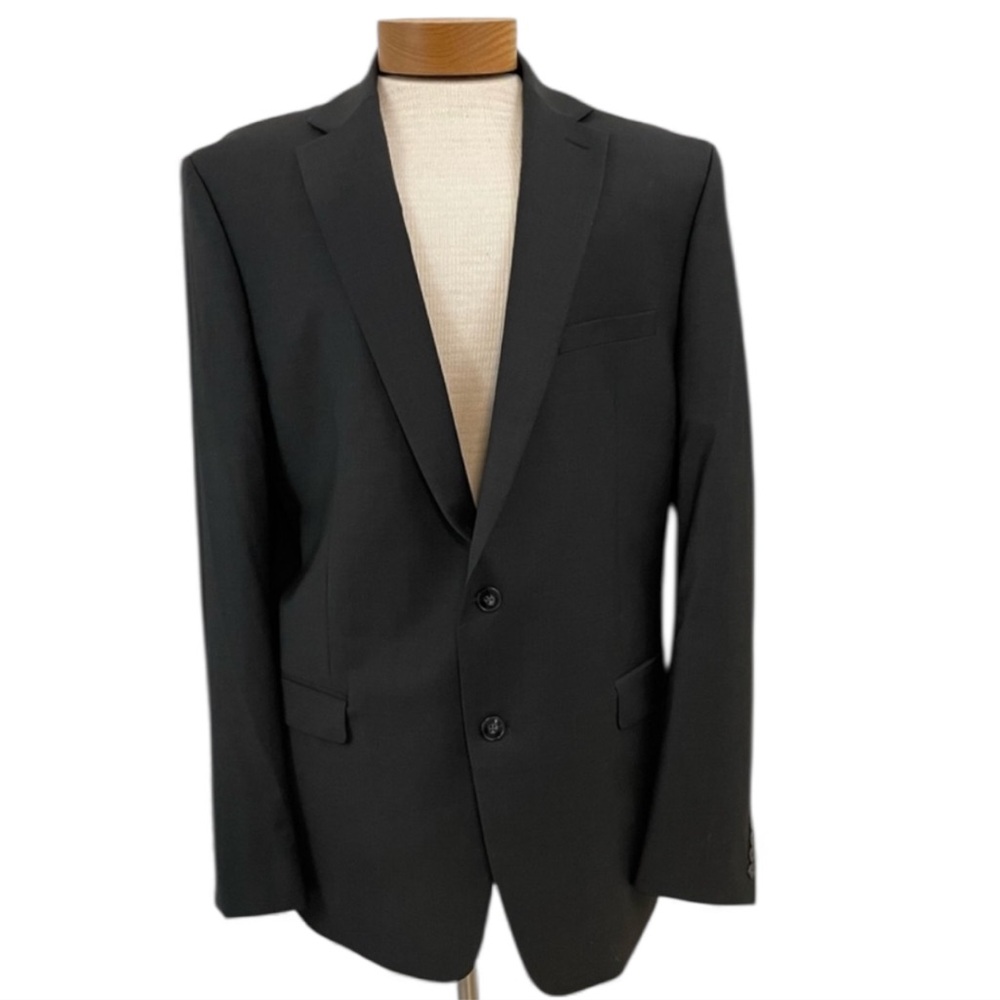 Calvin Klein Gray Men's 48L‎ Blazer Stretch Wool 2 Button Classic